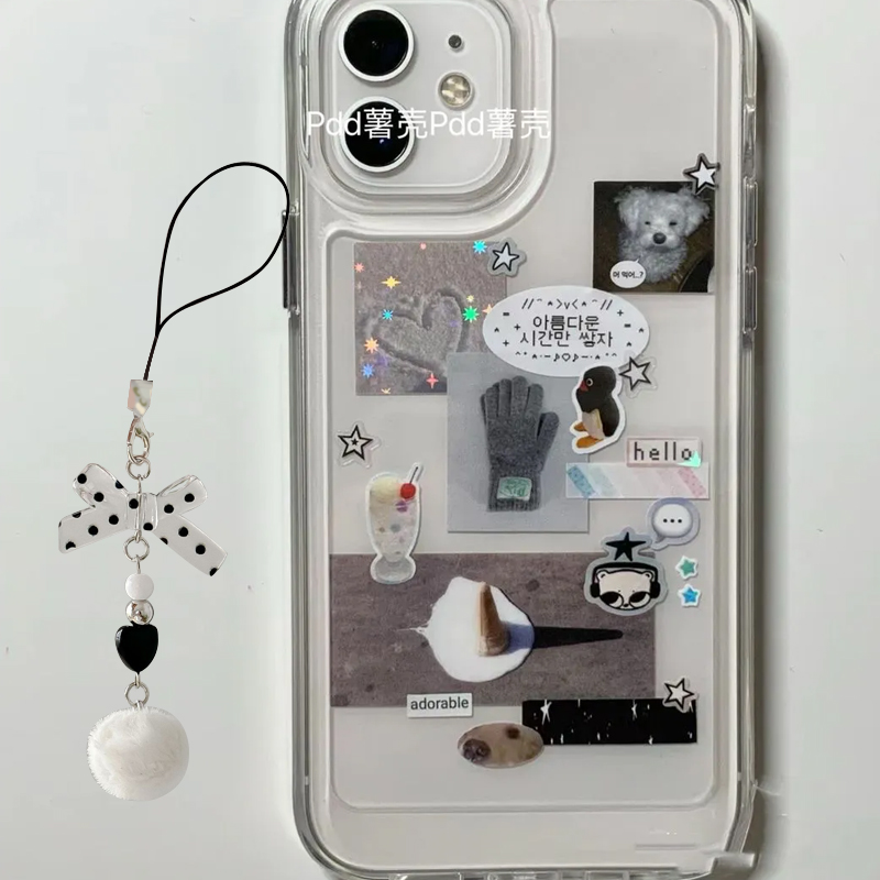 Y2K Phone Accessories - Penguin Dog Korean Ins Simple Collage