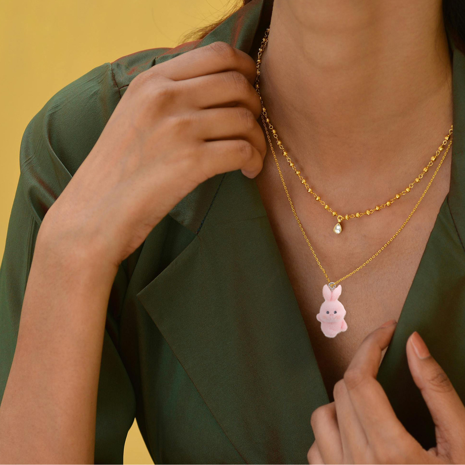 Phone Accessories For Teens - 5Pcs Flocking Bunny Pendant Cartoon Rabbit