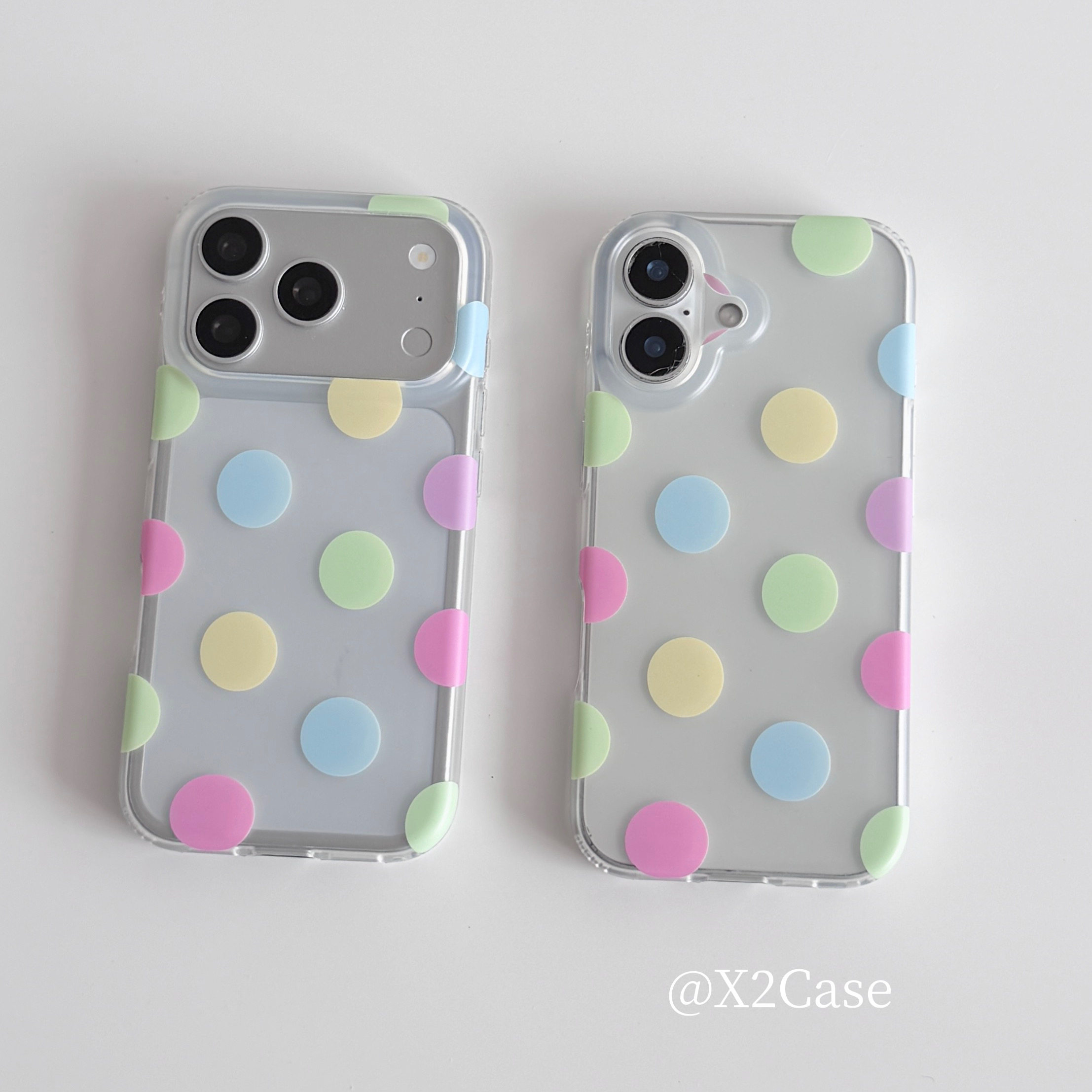Y2K Phone Accessories - Korea Ins Colorful Polka Dots Matte