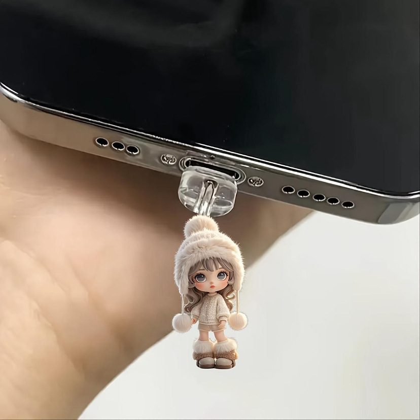Dog Dust Plug Cartoon Phone Ac - Phone Accessories For Teens recension och pris