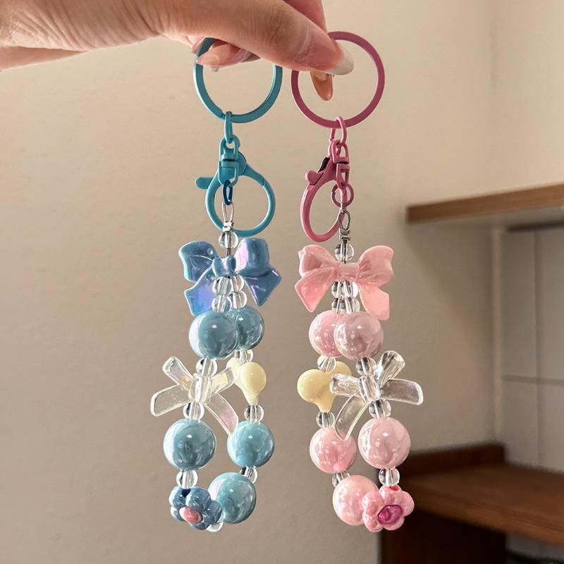 NEW Candy Color Heart Bow Bead - Phone Accessories For Teens recension och pris