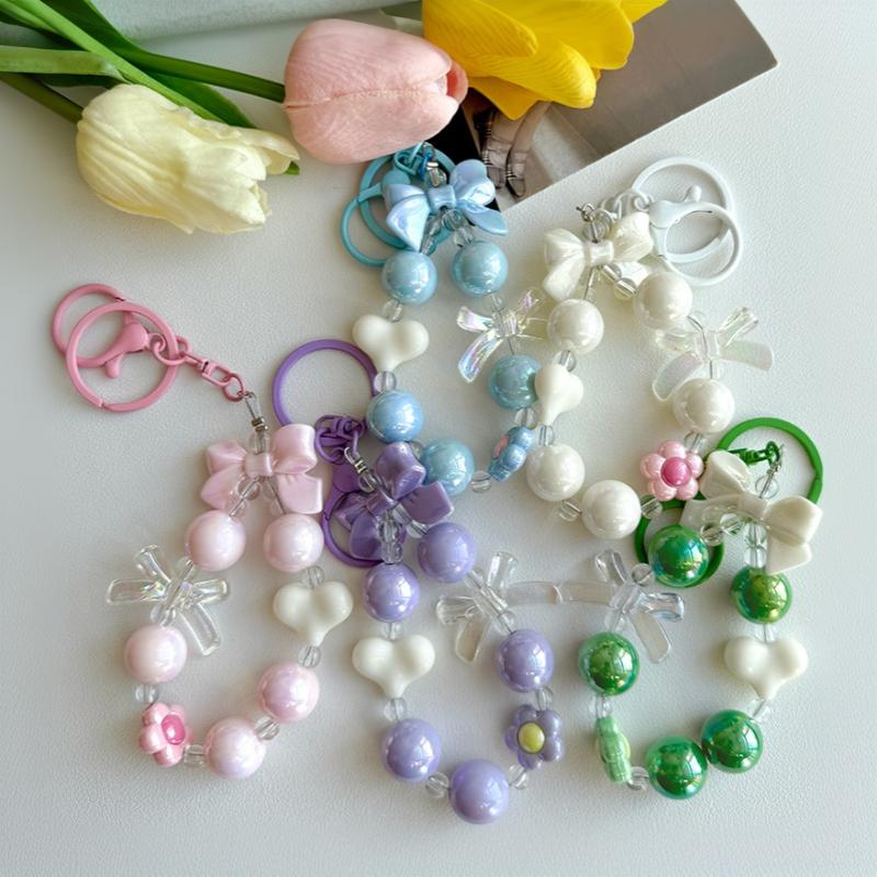 NEW Candy Color Heart Bow Bead - Phone Accessories For Teens recension och pris