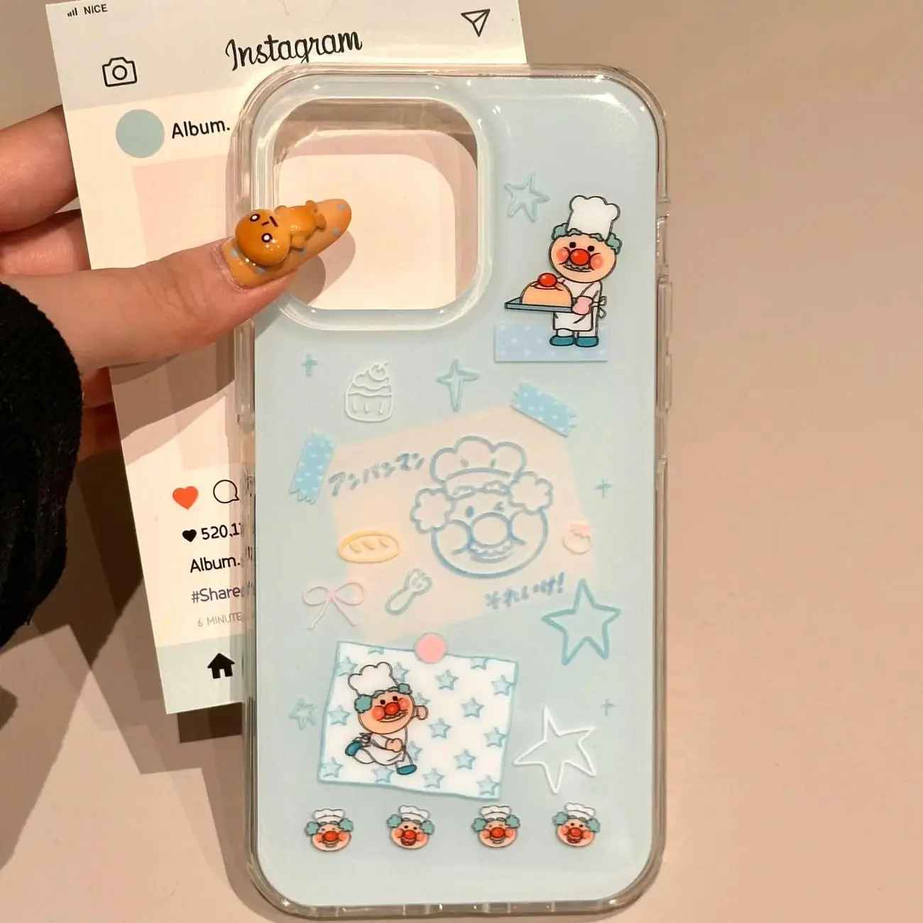 Korean Ins Blue Chef Old Man C - Y2K Phone Accessories recension och pris