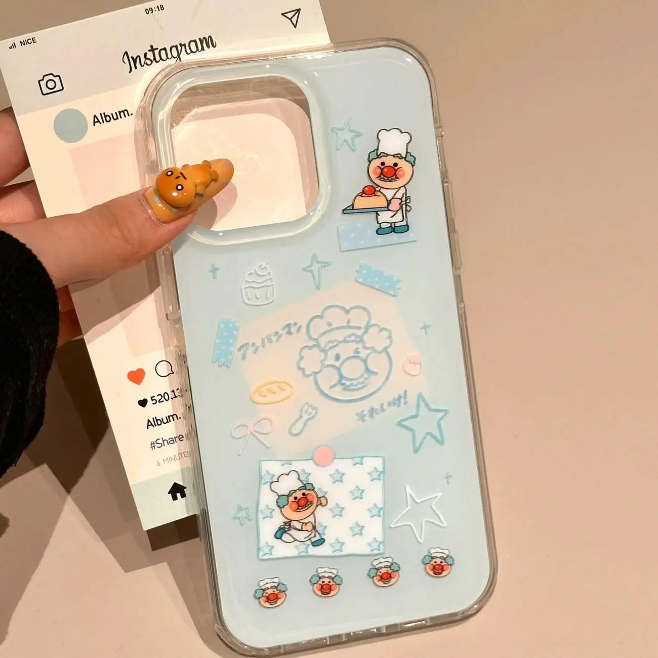 Korean Ins Blue Chef Old Man C - Y2K Phone Accessories recension och pris