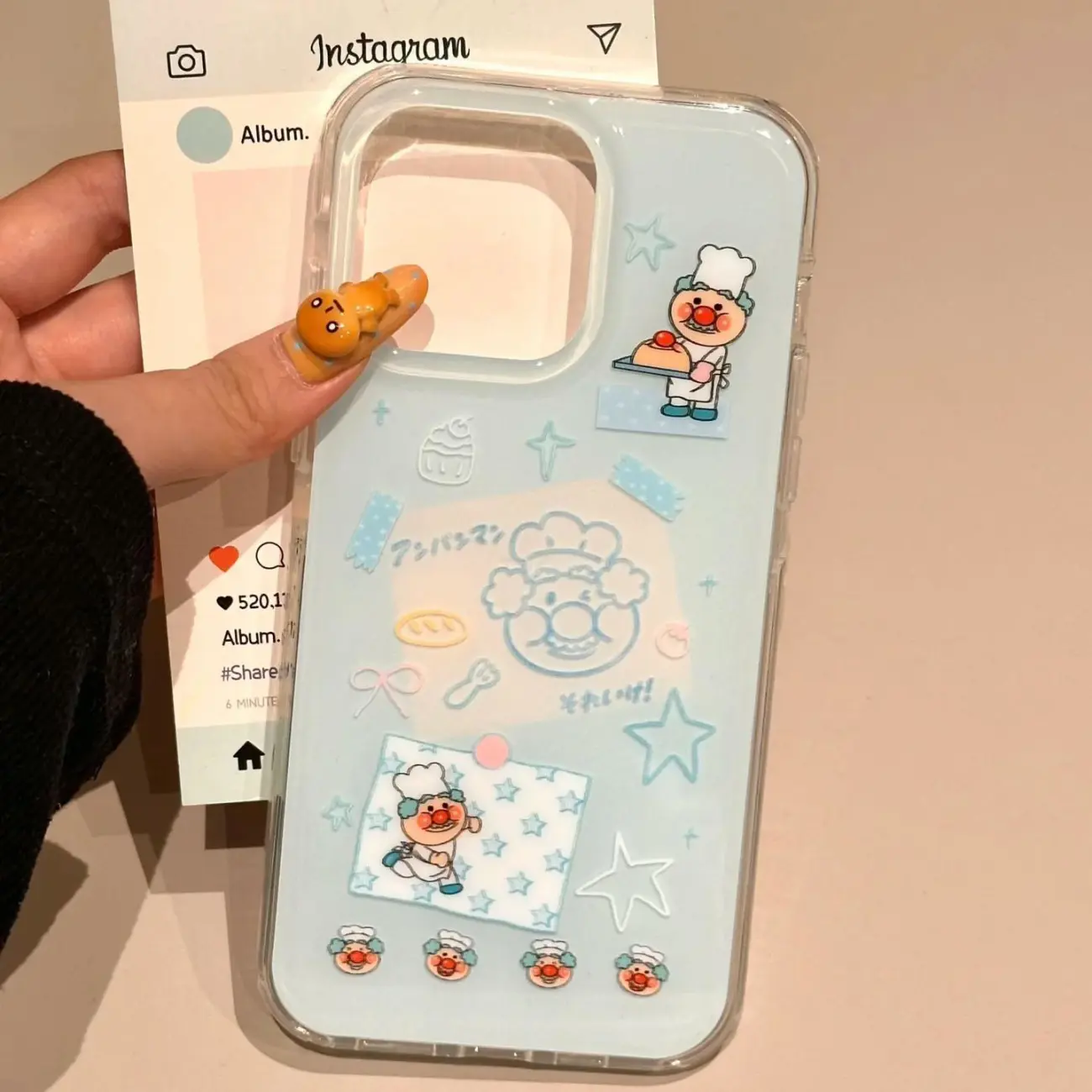 Korean Ins Blue Chef Old Man C - Y2K Phone Accessories recension och pris