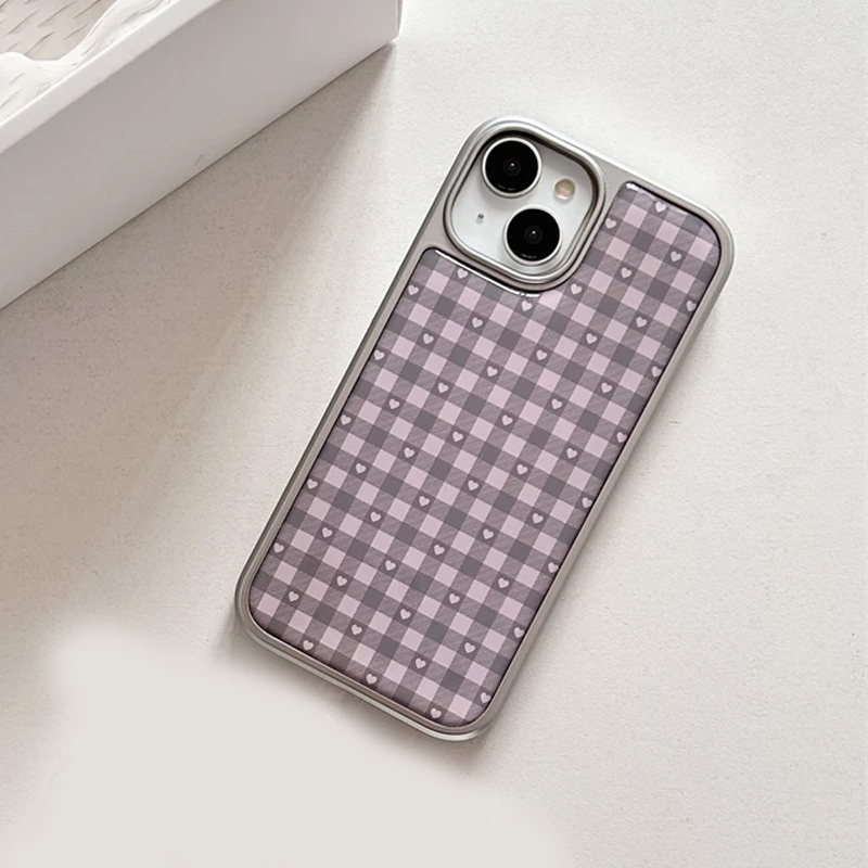 Pink Purple Heart-Shaped Check - Y2K Phone Accessories recension och pris