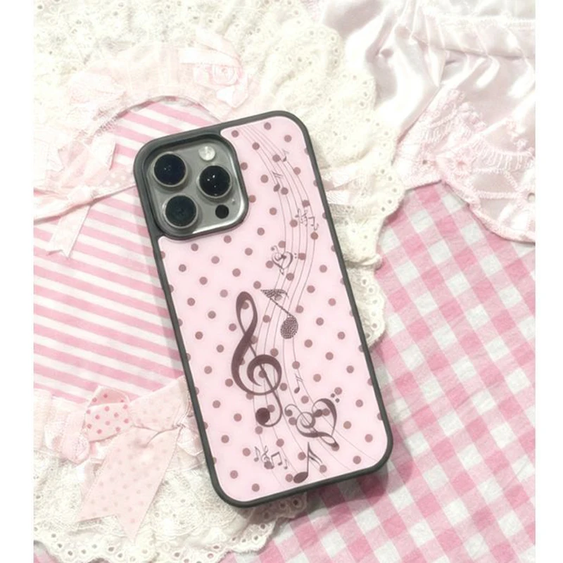 Korean ins Pink Brown Polka Do - Y2K Phone Accessories recension och pris