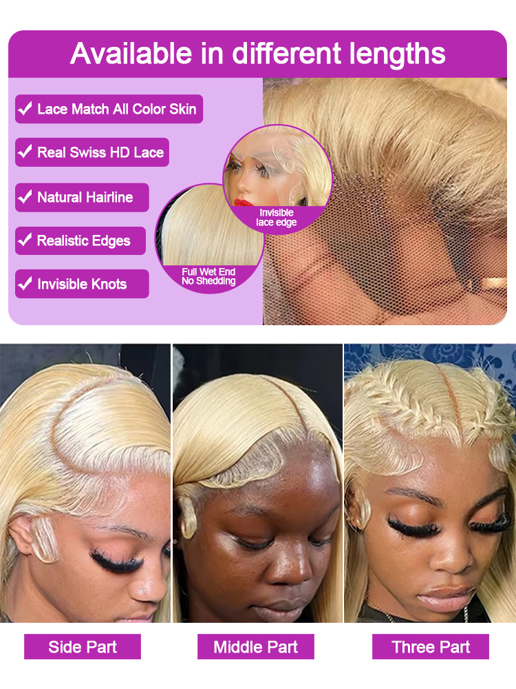 613 Blonde Bone Straight Human - Phone Accessories On Top recension och pris