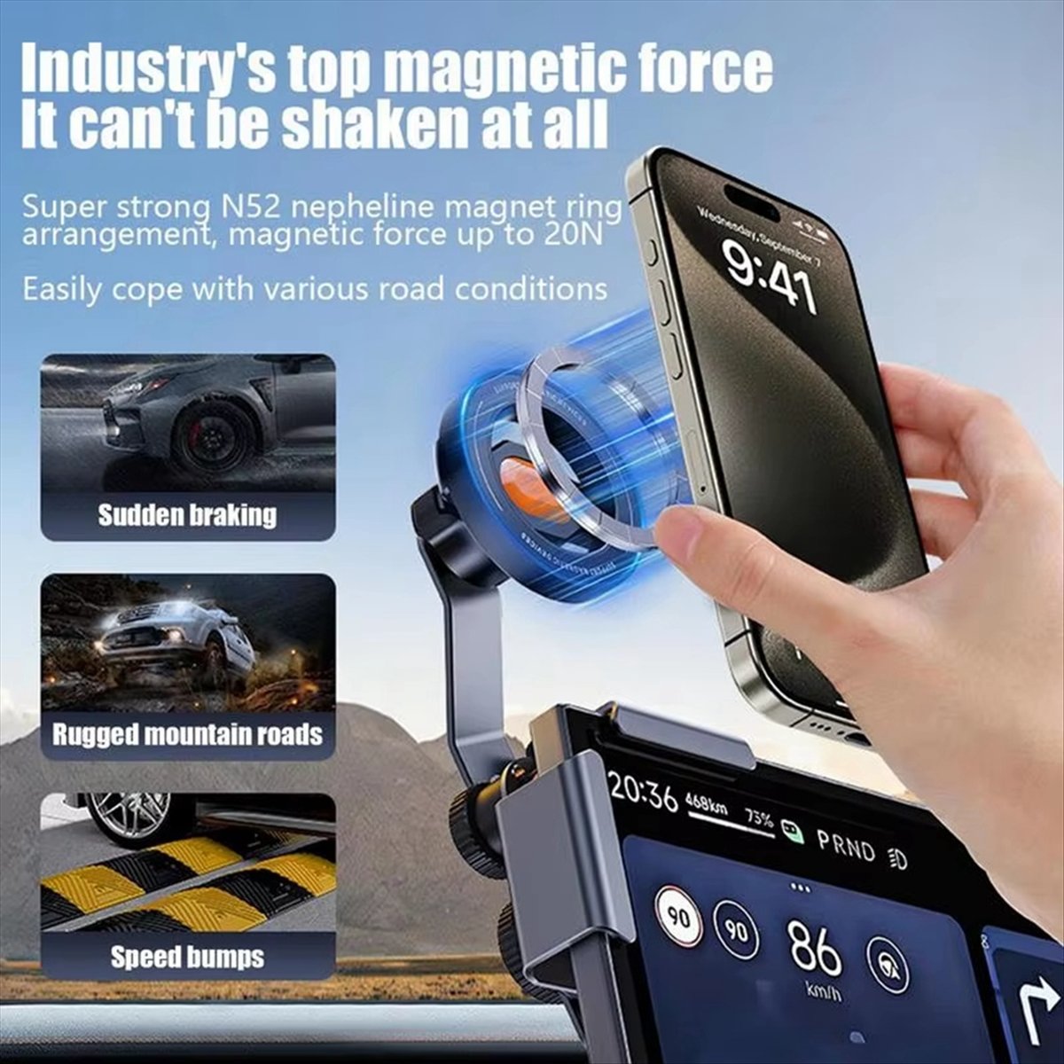 forfor Adjustable Car Phone Cr - Phone Accessories For Your Car recension och pris