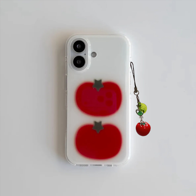 Korean Ins Two Ted Tomato Cart - Y2K Phone Accessories recension och pris