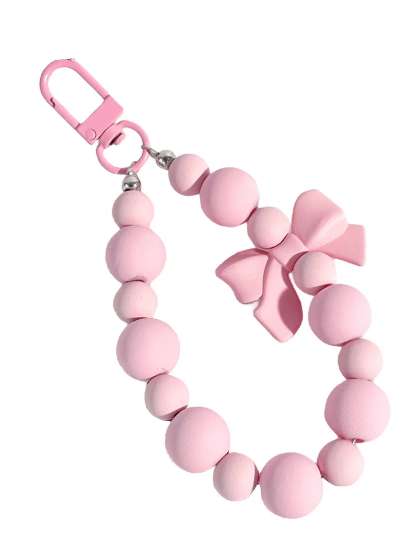 1pc Pink Pearl Bow Keychain Mo - Phone Accessories For Teens recension och pris