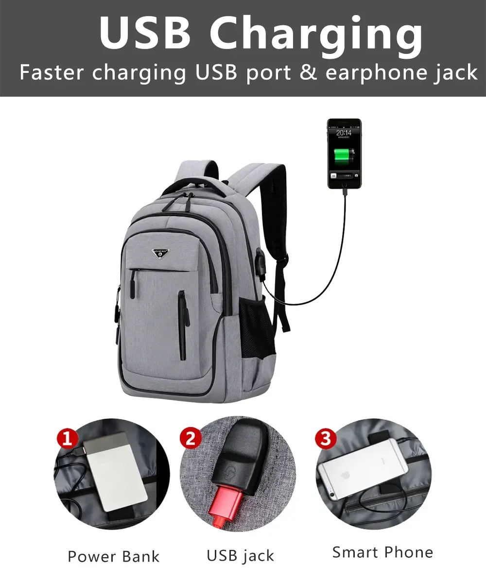 Large Capacity Backpack Men La - Phone Accessories For Teens recension och pris