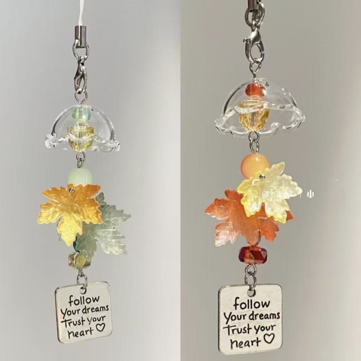 Maple Leaf Wind Chime Phone Ch - Phone Accessories For Teens recension och pris