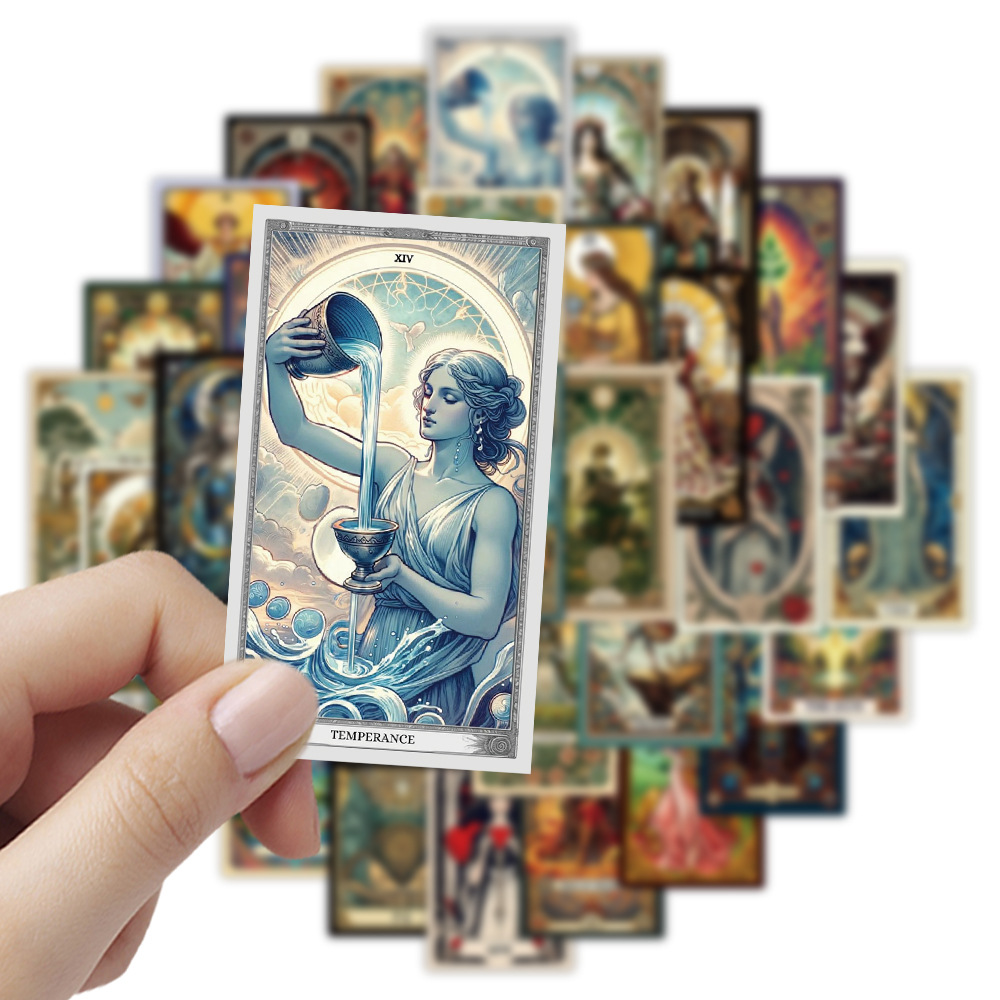 48/96 Pcs Rectangle Tarot Art  - Phone Accessories For Your Car recension och pris